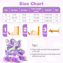 Kids Roller Skates 4 Sizes Adjustable with Light-up Wheels for Toddler Aged 3-4 (XS) by LJGDeals