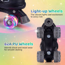Kids Roller Skates for Girls Boys 4 Sizes Adjustable Quad Skates with Light-up Wheels