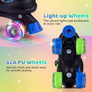 Kids Roller Skates for Girls Boys 4 Sizes Adjustable Quad Skates with Light-up Wheels by LJGDeals