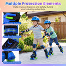 Kids Roller Skates for Girls Boys 4 Sizes Adjustable Quad Skates with Light-up Wheels