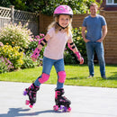 Kids Roller Skates for Girls Boys 4 Sizes Adjustable Quad Skates with Light-up Wheels by LJGDeals