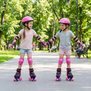 Kids Roller Skates for Girls Boys 4 Sizes Adjustable Quad Skates with Light-up Wheels by LJGDeals