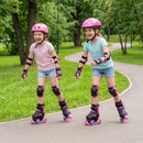 Kids Roller Skates for Girls Boys 4 Sizes Adjustable Quad Skates with Light-up Wheels for Outdoor by LJGDeals