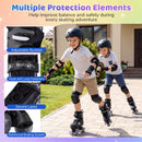 Kids Roller Skates for Girls Boys 4 Sizes Adjustable Quad Skates with Light-up Wheels for Outdoor by LJGDeals