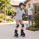 Kids Roller Skates for Girls Boys 4 Sizes Adjustable Quad Skates with Light-up Wheels for Outdoor by LJGDeals