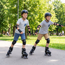 Kids Roller Skates for Girls Boys 4 Sizes Adjustable Quad Skates with Light-up Wheels for Outdoor