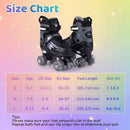 Kids Roller Skates for Girls Boys 4 Sizes Adjustable Quad Skates with Light-up Wheels for Outdoor by LJGDeals
