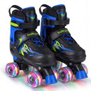 Kids Roller Skates for Girls Boys 4 Sizes Adjustable Quad Skates with Light-up Wheels for Outdoor by LJGDeals