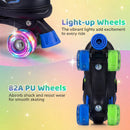 Kids Roller Skates for Girls Boys 4 Sizes Adjustable Quad Skates with Light-up Wheels for Outdoor by LJGDeals