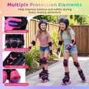 Kids Roller Skates for Girls Boys Teens 4 Sizes Adjustable Quad Skates with Light-up Wheels by LJGDeals