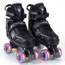Kids Roller Skates for Girls Boys Teens 4 Sizes Adjustable Quad Skates with Light-up Wheels by LJGDeals