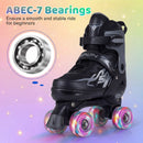 Kids Roller Skates for Girls Boys Teens 4 Sizes Adjustable Quad Skates with Light-up Wheels