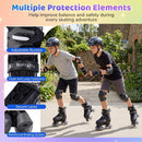 Kids Roller Skates for Girls Boys Teens 4 Sizes Adjustable Quad Skates with Light-up Wheels by LJGDeals