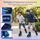 Kids Roller Skates for Girls Boys Teens 4 Sizes Adjustable Quad Skates with Light-up Wheels by LJGDeals