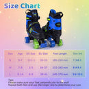Kids Roller Skates for Girls Boys Teens 4 Sizes Adjustable Quad Skates with Light-up Wheels by LJGDeals