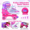 Kids Roller Skates for Toddlers Ages 7-9 with 4 Light up Wheels by LJGDeals