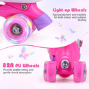 Kids Roller Skates for Toddlers Ages 7-9 with 4 Light up Wheels