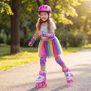 Kids Roller Skates for Toddlers Ages 7-9 with 4 Light up Wheels