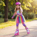 Kids Roller Skates for Toddlers Ages 7-9 with 4 Light up Wheels by LJGDeals