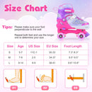 Kids Roller Skates for Toddlers Ages 7-9 with 4 Light up Wheels