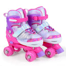 Kids Roller Skates for Toddlers Ages 7-9 with 4 Light up Wheels by LJGDeals