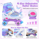 Kids Roller Skates for Toddlers Ages 7-9 with 4 Light up Wheels