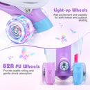 Kids Roller Skates for Toddlers Ages 7-9 with 4 Light up Wheels by DirectDeals