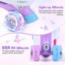 Kids Roller Skates for Toddlers Ages 7-9 with 4 Light up Wheels by LJGDeals