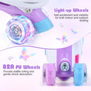 Kids Roller Skates for Toddlers Ages 7-9 with 4 Light up Wheels
