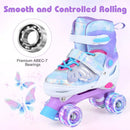 Kids Roller Skates for Toddlers Ages 7-9 with 4 Light up Wheels by DirectDeals