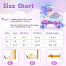 Kids Roller Skates for Toddlers Ages 7-9 with 4 Light up Wheels