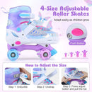Kids Roller Skates for Toddlers Ages 5-7 with 4 Light-up Wheels by LJGDeals