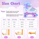 Kids Roller Skates for Toddlers Ages 5-7 with 4 Light-up Wheels by LJGDeals