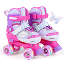 Kids Roller Skates for Toddlers Ages 5-7 with 4 Light-up Wheels by LJGDeals