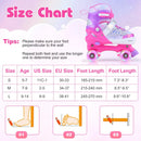 Kids Roller Skates for Toddlers Ages 5-7 with 4 Light-up Wheels by LJGDeals