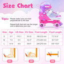 Kids Roller Skates for Toddlers Ages 5-7 with 4 Light-up Wheels