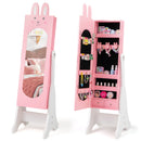 Kids Vanity Table Set with Mirror, Chair & Storage - White
