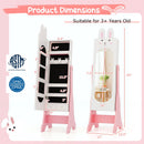 Kids Vanity Table Set with Mirror, Chair & Storage - White