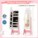Kids Vanity Table Set with Mirror, Chair & Storage - White by DirectDeals