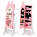 Kids Vanity Table Set with Mirror, Chair & Storage - White by DirectDeals