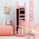 Kids Room Furniture Set Princess Vanity Table and Stool Set with Mirror and Drawer by LJGDeals