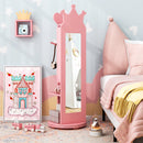 Kids Room Furniture Set Princess Vanity Table and Stool Set with Mirror and Drawer