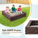 2-In-1 HDPE Kids Sandbox with Cover and Bottom Liner by LJGDeals