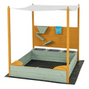 Kids Sandbox with Sand Wall w/ Removable Canopy for Kids 3-8 Years Old by LJGDeals