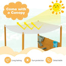 Kids Sandbox with Sand Wall w/ Removable Canopy for Kids 3-8 Years Old by LJGDeals