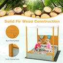 Kids Sandbox with Sand Wall w/ Removable Canopy for Kids 3-8 Years Old by LJGDeals