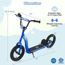 Kids Scooter Youth Kick Scooter with Adjustable Height Handlebar 12-Inch Inflatable Wheels by LJGDeals