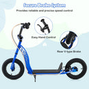 Kids Scooter Youth Kick Scooter with Adjustable Height Handlebar 12-Inch Inflatable Wheels
