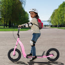 Kids Scooter Youth Kick Scooter with Adjustable Height Handlebar 12-Inch Inflatable Wheels