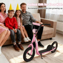 Kids Scooter Youth Kick Scooter with Adjustable Height Handlebar 12-Inch Inflatable Wheels